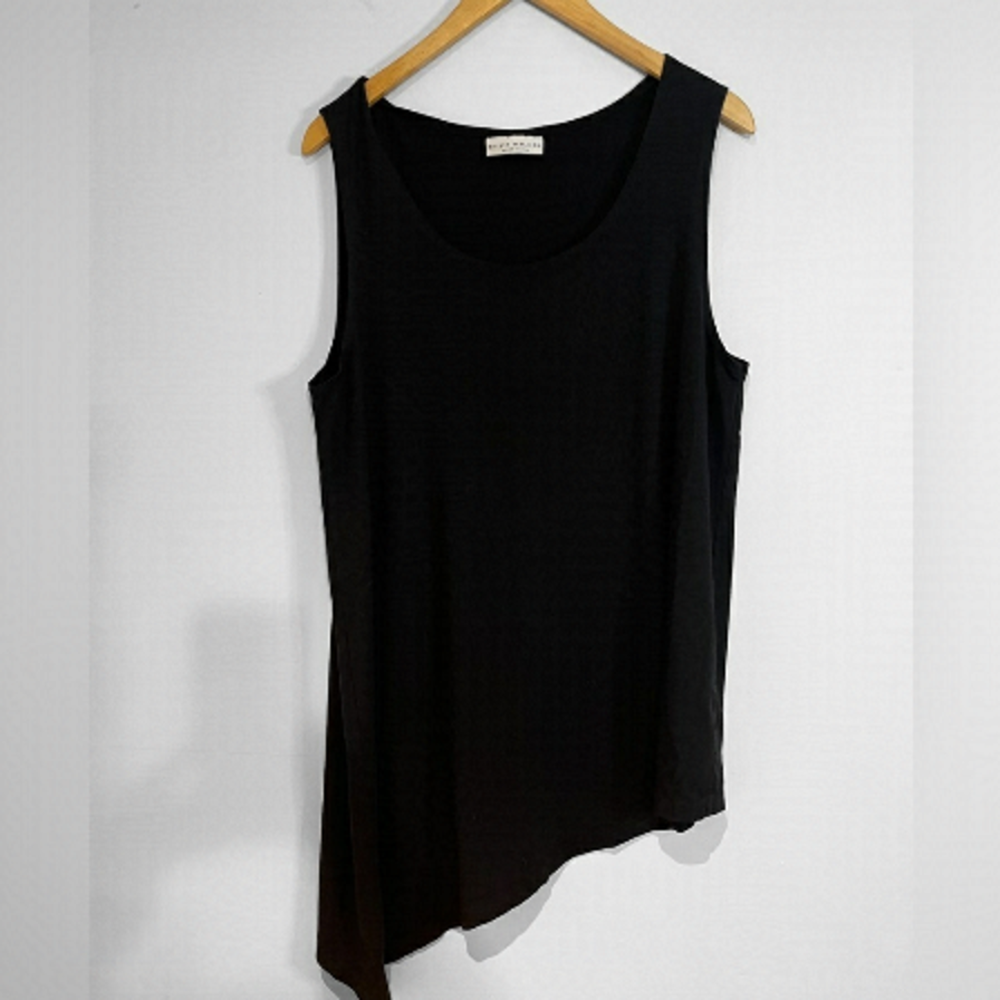 Bryn Walker asymmetrical black sleeveless tank bamboo/organic cotton size M